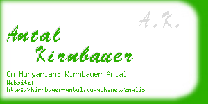 antal kirnbauer business card